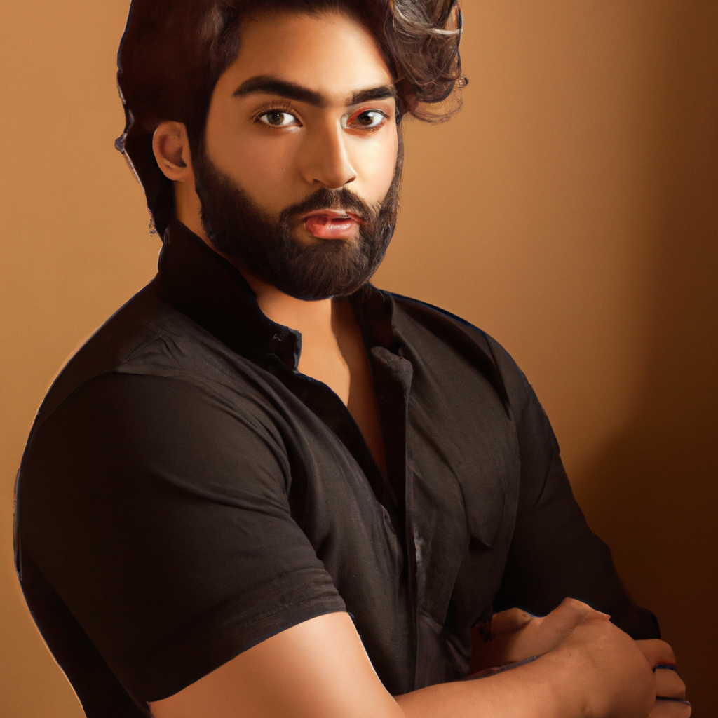 AI-generated portrait of Producer Casey with minimal backdrop