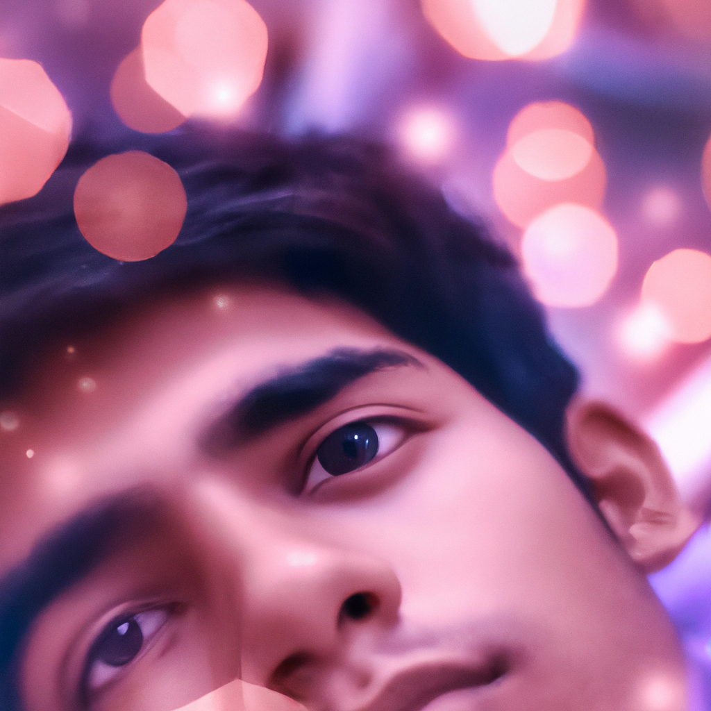 AI-generated overexposed portrait